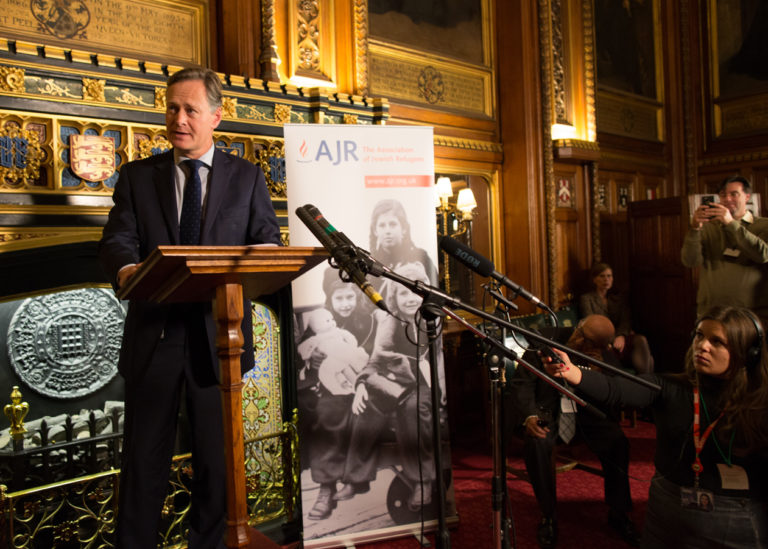 Dr Matthew Offord MP read an excerpt by Sir Samuel Hoare AJR