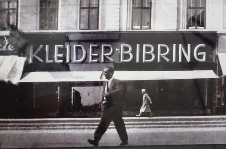 HB: Father's shop, Vienna, date unknown but before it was damaged on Kristallnacht