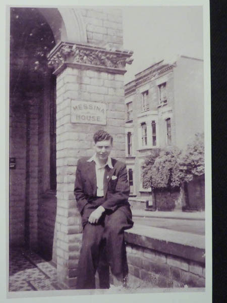 FB: London, 1948. "A dapper looking young man outside the house where we lived on the corner of West End Lane and Messina Avenue in West Hampstead. I really thought I was the cat’s whiskers then."