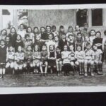 GD: Class 3 of the Venetianer Lajos elementary school, Ujpest, 1940. George is second from the right, seated. "The picture shows five survivors. The rest – lost."