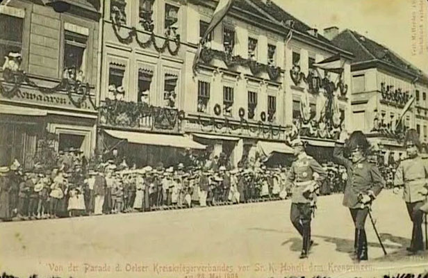 EK: The district military organization march, with the German Crown Prince, Öls, pre- First World War