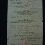 KM: Red Cross letter from parents, KM's last communication from his parents, dated July 19, 1942 but received by KM a month later, on August 25 1942. His parents were deported to Minsk on July 20, 1942 and were killed three or four days later. Text reads: "Ihr Lieben, vor der Abreise innigste Grüße. Bleibt gesund. Gedenkt unser. Für Dich, lieber Junge, herzliche Geburtstagswünsche. Sei fleißig, mache Deiner Umgebung Freude. Vati, Mutti”[Our dear ones, before our departure we are sending our most loving regards. Stay healthy. Think of us. For you, dear boy, loving birthday wishes. Work hard and please those who surround you. Vati, Mutti]