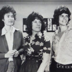 UO: The team at Virago from left to right: Harriet Spicer (joint MD), Carmen Callil (founder), UO (joint MD), taken by the Guardian when Virago published its first list, Wardour Street, London, 1975