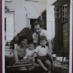 RK: With family. "Ann, myself, David and Andy in the garden of our house in Ballogie Avenue in Neasden. We had a flat in Maida Vale for the first two years of our married life, and then moved to this small house- a semi-detached in Neasden, where we spent sixteen years before moving to Kenton."