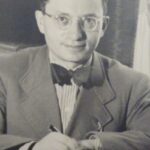 LK: Father Ernst Adler, a doctor who had to call himself a 'Krankenbehandler' ('someone who treats sick people') after the Anschluss. Edinburgh, post-war. "I don’t know who took it because he was the photographer, as you can see, in the family. And nearly all the pictures which I’m showing of the family have been taken by my father. It must have been taken some time after the war, probably when he had set up in practise again, and looks as if it’s on the outskirts of Edinburgh somewhere- certainly in Scotland. The camera was his proud possession. It was a Kine Exakta, bought with the money that my parents couldn’t bring from Vienna to Britain. And therefore he invested in his favourite hobby, which was photography. And when coming to Britain, the customs officer very nicely wanted to help him and said, “It’s an old camera, isn’t it?” And my father, in somewhat broken English said, “No! It’s new, I’ve just bought it!” And the officer tried again, “But you’ve had it for a while”. And my father said, “No!” So unfortunately my father had to pay duty on the camera from the precious pounds; I think that one was allowed to come in with two pounds - two pounds, ten shillings per person was the amount, and although that’s worth a multiple today, of course, but nonetheless not very much to start a new existence on."