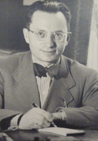 LK: Father Ernst Adler, a doctor who had to call himself a 'Krankenbehandler' ('someone who treats sick people') after the Anschluss. Edinburgh, post-war. "I don’t know who took it because he was the photographer, as you can see, in the family. And nearly all the pictures which I’m showing of the family have been taken by my father. It must have been taken some time after the war, probably when he had set up in practise again, and looks as if it’s on the outskirts of Edinburgh somewhere- certainly in Scotland. The camera was his proud possession. It was a Kine Exakta, bought with the money that my parents couldn’t bring from Vienna to Britain. And therefore he invested in his favourite hobby, which was photography. And when coming to Britain, the customs officer very nicely wanted to help him and said, “It’s an old camera, isn’t it?” And my father, in somewhat broken English said, “No! It’s new, I’ve just bought it!” And the officer tried again, “But you’ve had it for a while”. And my father said, “No!” So unfortunately my father had to pay duty on the camera from the precious pounds; I think that one was allowed to come in with two pounds - two pounds, ten shillings per person was the amount, and although that’s worth a multiple today, of course, but nonetheless not very much to start a new existence on."