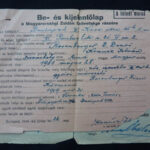 TK: Certificate of forced move in to a Yellow Star house, Budapest, June 1944