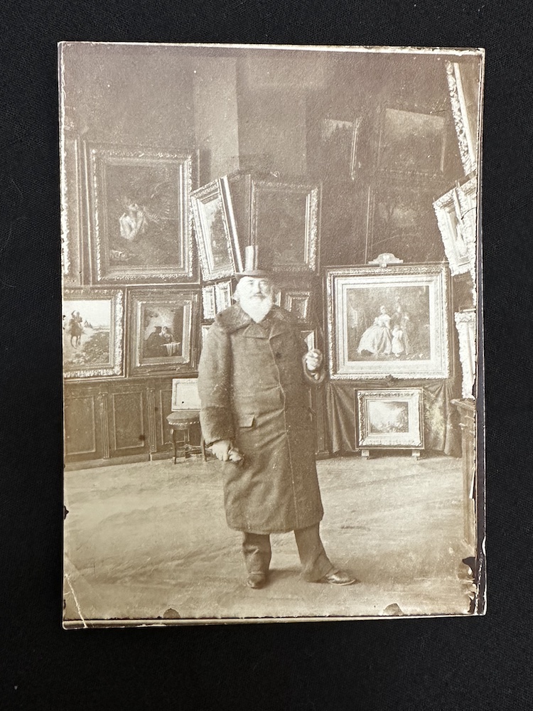 TH: "Great-grandfather David Heinemann, in one of his earlier galleries before the one in Lenbachplatz, the main gallery, was acquired. "