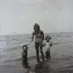 CS: With mother and younger brother, on first day of clandestine holiday, which was terminated on the same day when police sent the family back to Florence because Jews were not allowed to be at seaside resorts. June 1942
