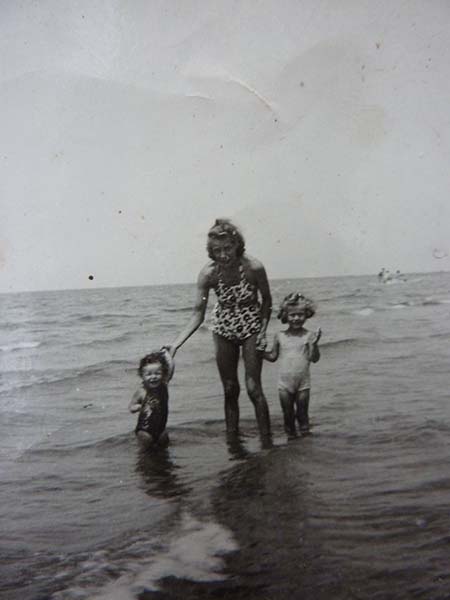 CS: With mother and younger brother, on first day of clandestine holiday, which was terminated on the same day when police sent the family back to Florence because Jews were not allowed to be at seaside resorts. June 1942