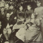 VM: Great grandmother’s family, the Thoms, Lemberg, Lvov. VM's grandmother Klara is the girl on the right in the back row next to her sister Dola. Sister Zinnia kneels at the front