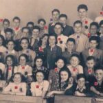 FB: Class 2B of the Jewish School in Prague, 1942. Classmates who were murdered in the next 2 years marked in red by FB