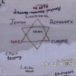 GJ: AJRs tablecloth from the Liverpool group, it has the name of all the AJR members in Liverpool, date not given