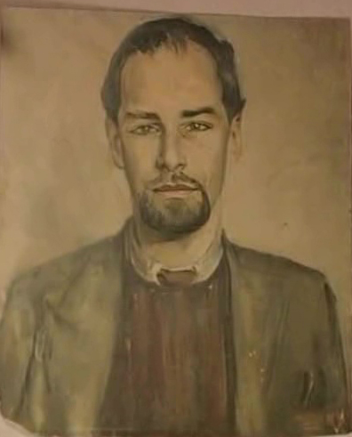 KH: "Somewhat idealised”, painted by Kurt Schwitters, in Hutchinson internment camp, Douglas, Isle of Man, early 1941.