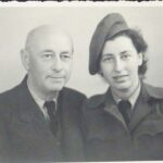 EA: With father when EA was serving in US Army, Poissy, France, 1945