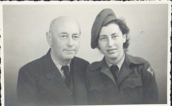 EA: With father when EA was serving in US Army, Poissy, France, 1945