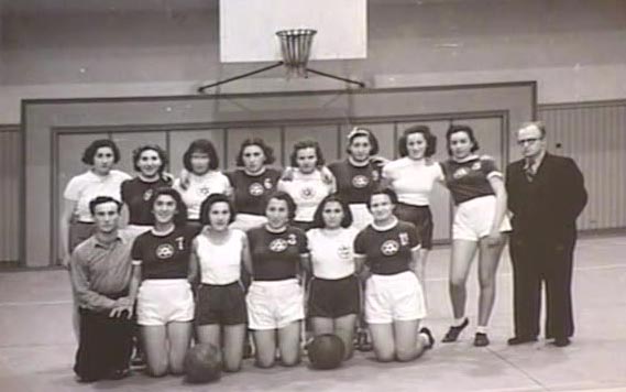DB: AS a member of the basketball team of Bar Kochba, ca 1935