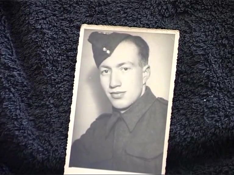 RH: In uniform as an honourable private in the Pioneer Corps, Darlington, ca1941