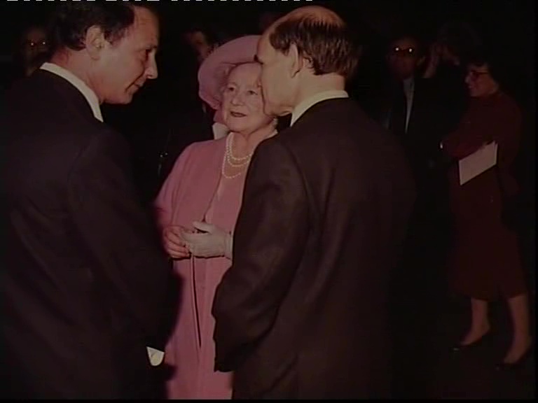 LB: With Queen Mother and the Dean, St Mary’s Hospital Medical School, 1982