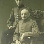 RG: Father (Julius), grandfather (Hermann) in their army uniforms in Ratibor, Upper Silesia (present day Racibórz, Poland) 1918