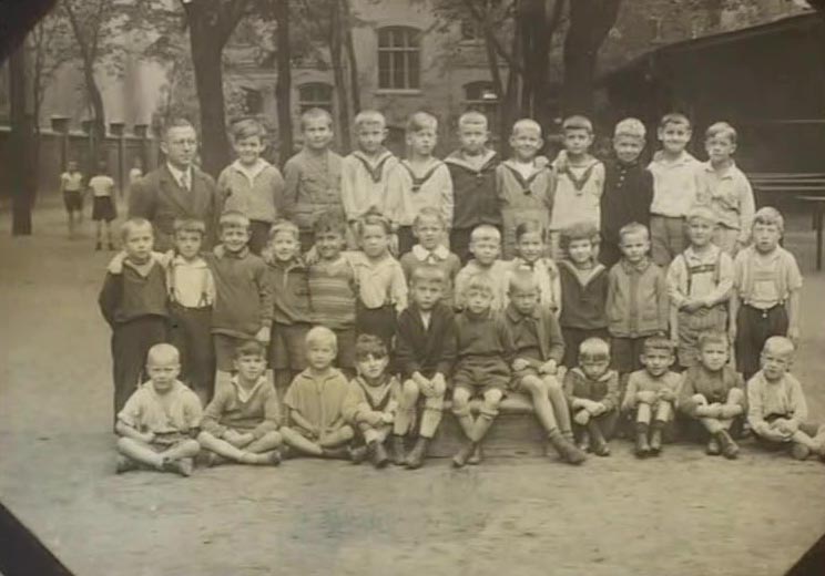 RM: With others, incl. Herr Krebs, Volksschule Berlin, 1932
