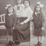 EB: Maternal grandmother with her three daughters. Ilus, Joli (EB's mother) and Bözsi. "That’s what it is: the three sisters. It really crushed them, the war. Really crushed them."