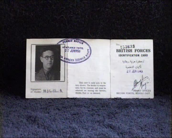 JG: British Forces ID card