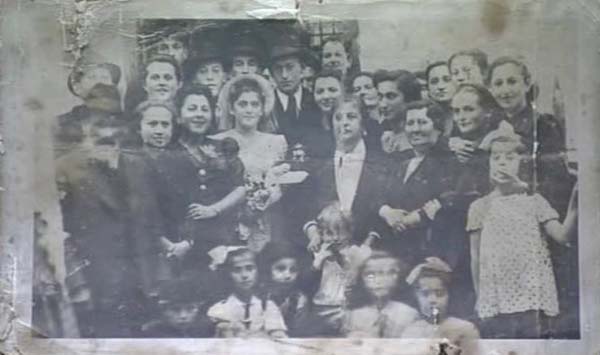 RR: Auntie Hanna's wedding, Kraków Ghetto, 1940. "And this photo is very remarkable because it was carried by Hanna through all the concentration camps Plaszów, Auschwitz and Ravensbrück, and survived from 1940 till she was liberated in 1945."