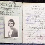 JG: Mother's alien's book, August 1937, soon after she first arrived in Cambridge