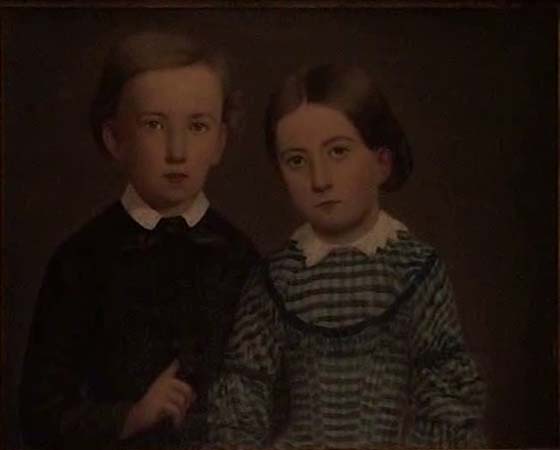 DB: Grandfather Eugen Märzbacher (age 6) and his sister Amalia (age 8), Munich, 1845