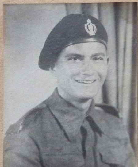 RL: Cousin Peter, who joined the British Army after evacuation. "The son of my- one of my father's brothers, who came to Britain in 1939 on a Kindertransport. With… And then, after evacuation, volunteered to go to the Army and saw service throughout the whole re-reconquest and victory…his sister committed- later committed suicide. And her father, who had been a slave labourer, left in, in Germany, after he was apparently restored to health - he looked normal again after being a human skeleton - committed suicide as well. The story goes on."