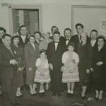 JC: Lionel Cofnas, son, Bar Mitzvah, Birmingham, 1956; JC on the right of his son