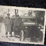 RH: As a military interpreter, Gross Arnsdorf, near Hamburg, ca1946. "It was the unit I was attached to as an interpreter and one of our main raison d’etre became picking women up who had given our soldiers venereal diseases. Which had its funny moments but also had its traumatic moments"