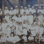 DD: In the middle of the photo, taking a spa with her mother, 1929