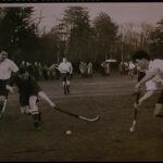 LB: With field hockey team, Staffordshire, 1950