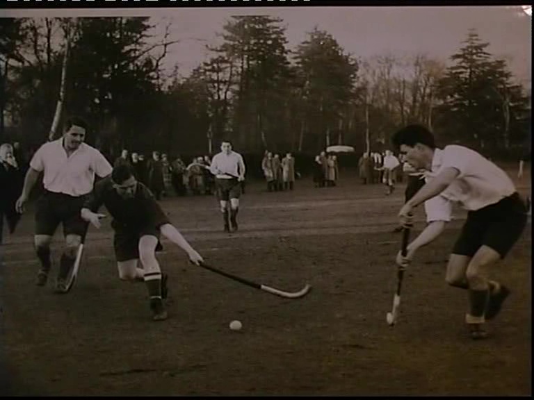 LB: With field hockey team, Staffordshire, 1950
