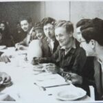 WK: In the dining room of Tralee Farm or Goldin’s Farm where WK stayed with other refugees after his arrival in Britain, ca 1941. WK is the last one facing the camera