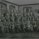 ES: Members of the Officers Training Centre in the Czech army, Leamington Spa, winter 1941. ES third from the left in the middle row. “And if you look closely the second from the right is Wilhelm Talsky, who eventually became the famous musical director.”