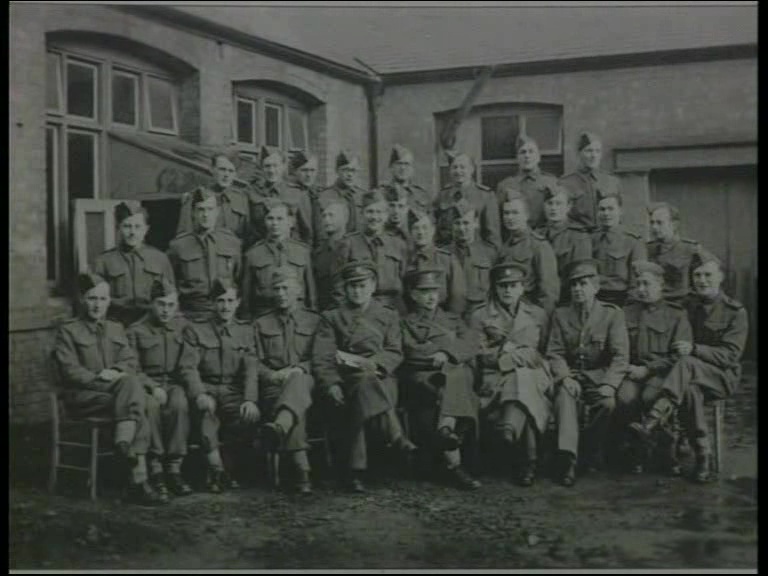 ES: Members of the Officers Training Centre in the Czech army, Leamington Spa, winter 1941. ES third from the left in the middle row. “And if you look closely the second from the right is Wilhelm Talsky, who eventually became the famous musical director.”