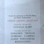 NK: Chopin centenary recital programme, 1949