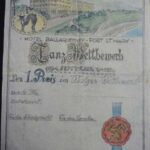 ES: Template for a certificate of the first prize of a waltzing competition held at the Hotel Ballaqueeney, Port St. Mary, September 1941