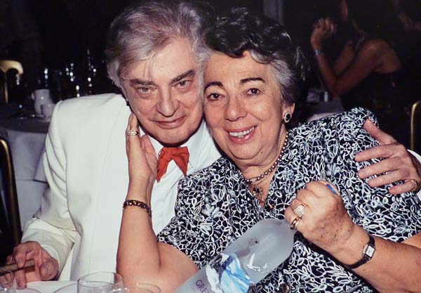 LP: With second husband Peter at an event to celebrate the James Bond film, Stoke Poges, date unknown. "He was a well-known literary agent among whose authors was Ian Fleming. And he was known as Mr. Bond because of that. He- What can I say? There you are, you can see – a happy picture."