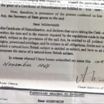 JG: Certificate of naturalisation as Hans Goldschmidt, London November 1947