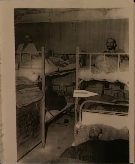 JC: JC (see arrow) in Field Hospital, Buchenwald, April 1945