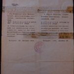 EB: Wartime Swiss protection letter. "This is a protection letter issued by the Swiss embassy to my mother. It is a group protection certificate to try to prove that she was a Swiss citizen, therefore she shouldn’t be hung by the Nazis. I don’t know if she ever used this, but it showed the desperation of her wanting to get something like that."