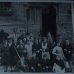 EB: Rebuilding her secondary school, 1952. "This is a picture to show that we had to rebuild the school before we could start the second- secondary school properly. First we had to rebuild the school and then we could start our school year.