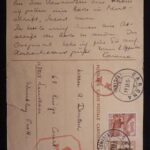 LL: Card from mother from Bergen-Belsen, sent to an acquaintance in Switzerland who forwarded it to LL's aunt in London. January, 1944