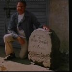 LB: At great uncle David Baruch’s gravestone, Koszalin