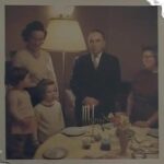 HK: Henry's parents and his children, Hanukkah, London, around 1963
