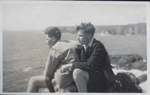 RL: On a cycle tour holiday with brother Frank, Devon, late 1940s